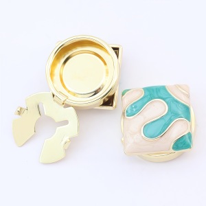 Boutons De Manchette En Alliage, Forme Géométrique Géométrique, Couleurs Mélangées, Style Rétro, Série Classique h5 