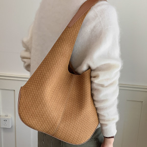 Sacs Bandoulière Femme En Pu Tissé Uni Style Décontracté h5 Image4