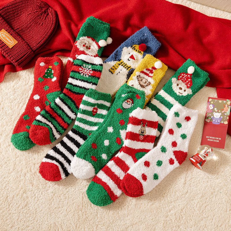 Chaussettes Mi-Mollet De Noël Mignonnes Et Rebondissantes h5Image4