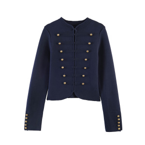 Vestes Et Manteaux Élégants Unis À Boutons, Coupe Ajustée, Fermeture Boutonnée Sur Le Devant h5 