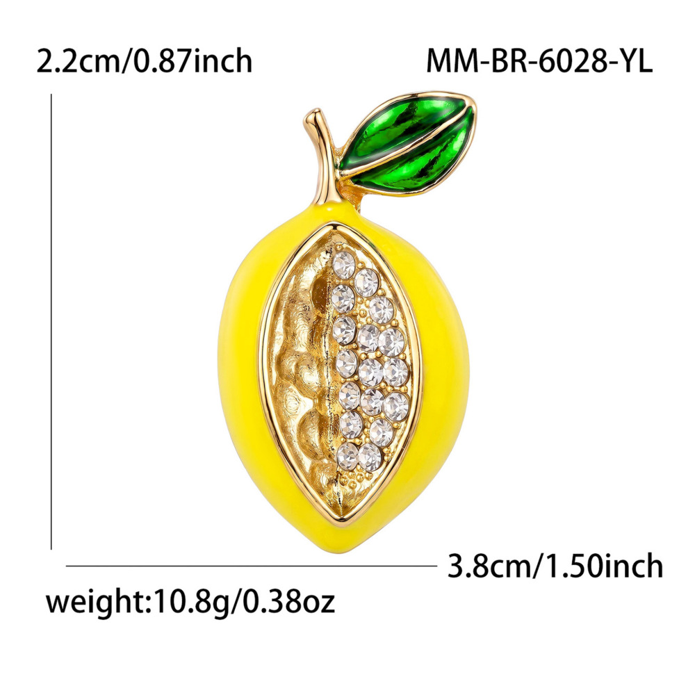 Broches En Métal Et Strass De La Collection Simple Daily Fruit