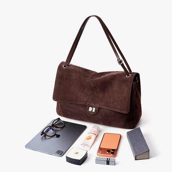 Sacs À Bandoulière Carrés Pour Femmes, Style Décontracté, Matelassés, En Daim Uni Image5