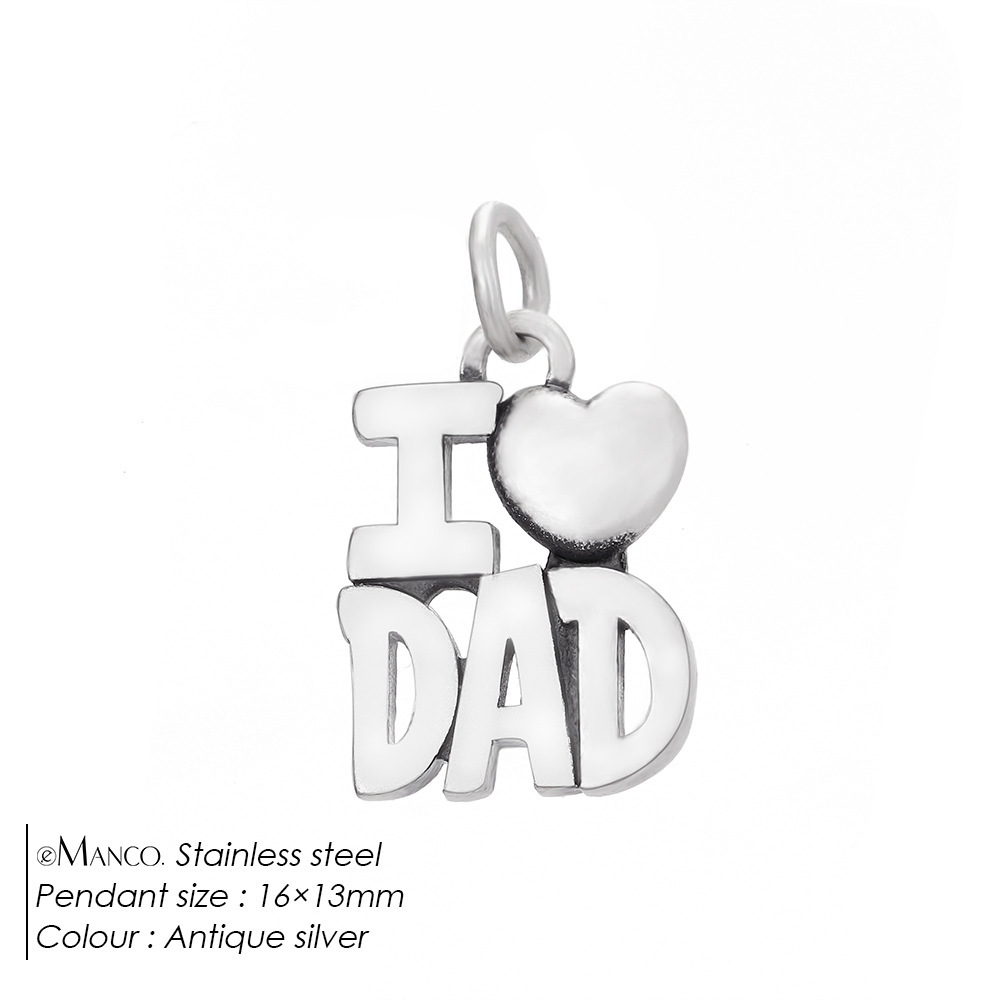 Pendentifs Pour Femmes En Acier Inoxydable Étanches, En Forme De Cœur Et De Lettre, Collection Simple Series Diy 