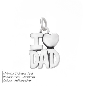 Pendentifs Pour Femmes En Acier Inoxydable Étanches, En Forme De Cœur Et De Lettre, Collection Simple Series Diy h5 