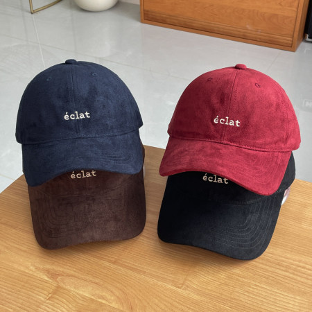 Casquette De Baseball Décontractée En Daim Uni Couleur Lettre De La Série Simple
