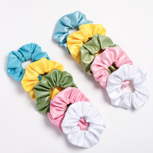 Lot De 10 Chouchous En Pu Uni Couleur Simple Pour Usage Quotidien h5 
