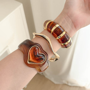 Ensembles De Bracelets Pour Femmes En Résine À Dégradé De Couleurs En Forme De Cœur h5 Image2