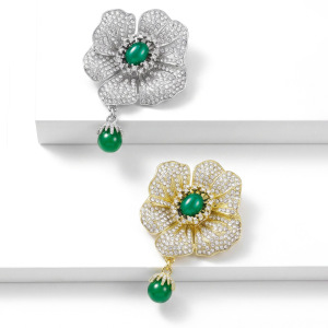 Broches Classiques En Métal Et Strass De La Série Luxueuse h5 Image2