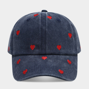 Casquette De Baseball Décontractée En Coton Uni Couleur Cœur, Série Simple h5 Image4