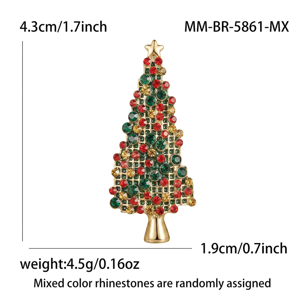 Broches De Noël Rétro En Métal Et Strass De La Luxueuse Collection 