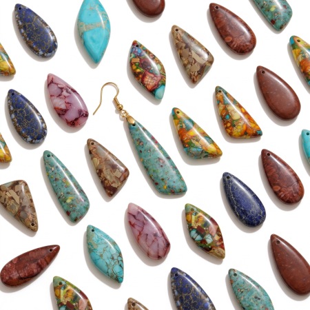 Pendentifs Pour Femmes En Pierres Naturelles Dégradées De Forme Irrégulière, À Faire Soi-Même, Collection Classique 2