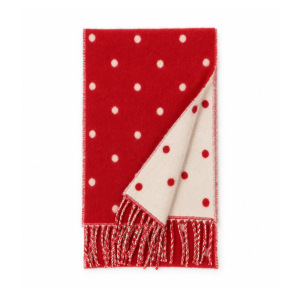 Écharpes D'Hiver En Laine Mélangée Polyester À Pois Doux Et Pompons, Coloris Variés, Collection Simple h5 