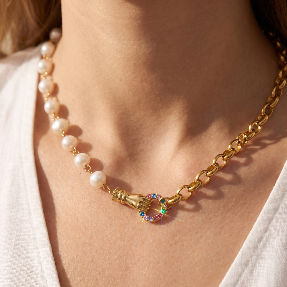 Ensembles De Bijoux Pour Femmes De La Série Luxueuse Daily, En Acier Inoxydable Imperméable, Couleur Or, De Forme Irrégulière Image2