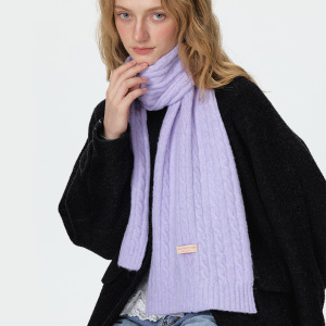 Écharpes D'Hiver Décontractées En Laine Et Polyester Tissées, Couleur Unie, De La Série Simple h5 Image4