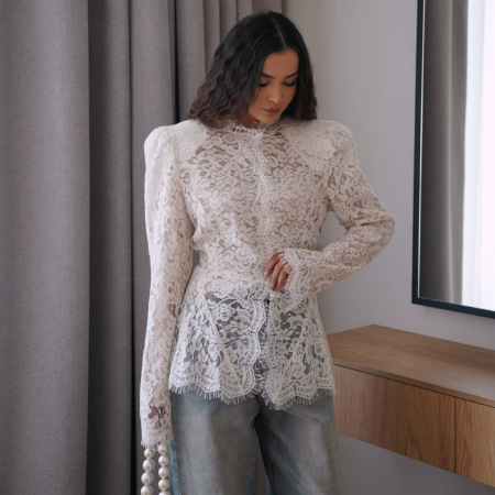 Hauts Sexy Unis À Découpes Transparentes Et Manches Longues