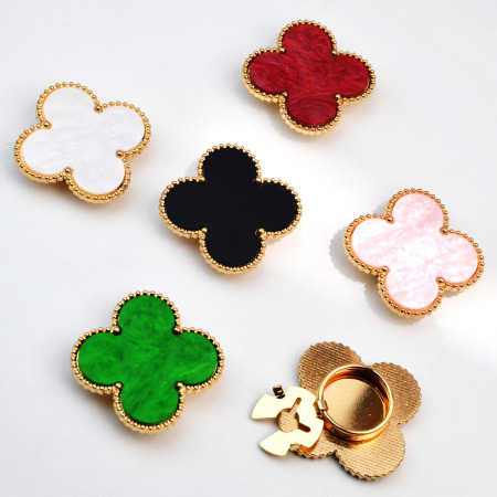 Boutons De Manchette Simple Series Daily Color Solide Trèfle Coquillages 2