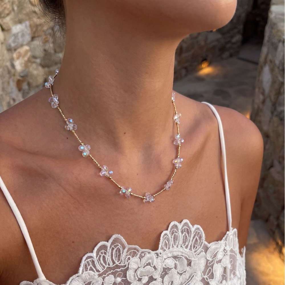 Colliers De Perles En Cristal Couleur Or Pour Femmes h5Image3
