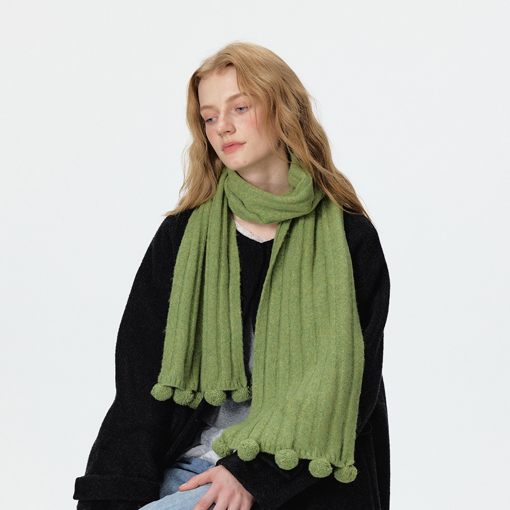 Écharpes D'Hiver En Laine Et Polyester Mélangés, Coloris Doux Et Simples, Collection Simple h5Image3