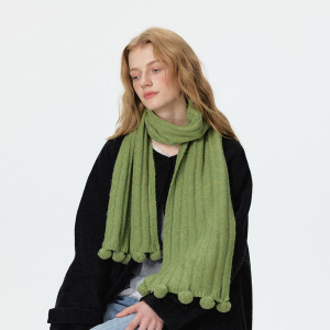 Écharpes D'Hiver En Laine Et Polyester Mélangés, Coloris Doux Et Simples, Collection Simple h5 Image3