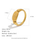 Couleur or/Taille de bague 6/Style 1 