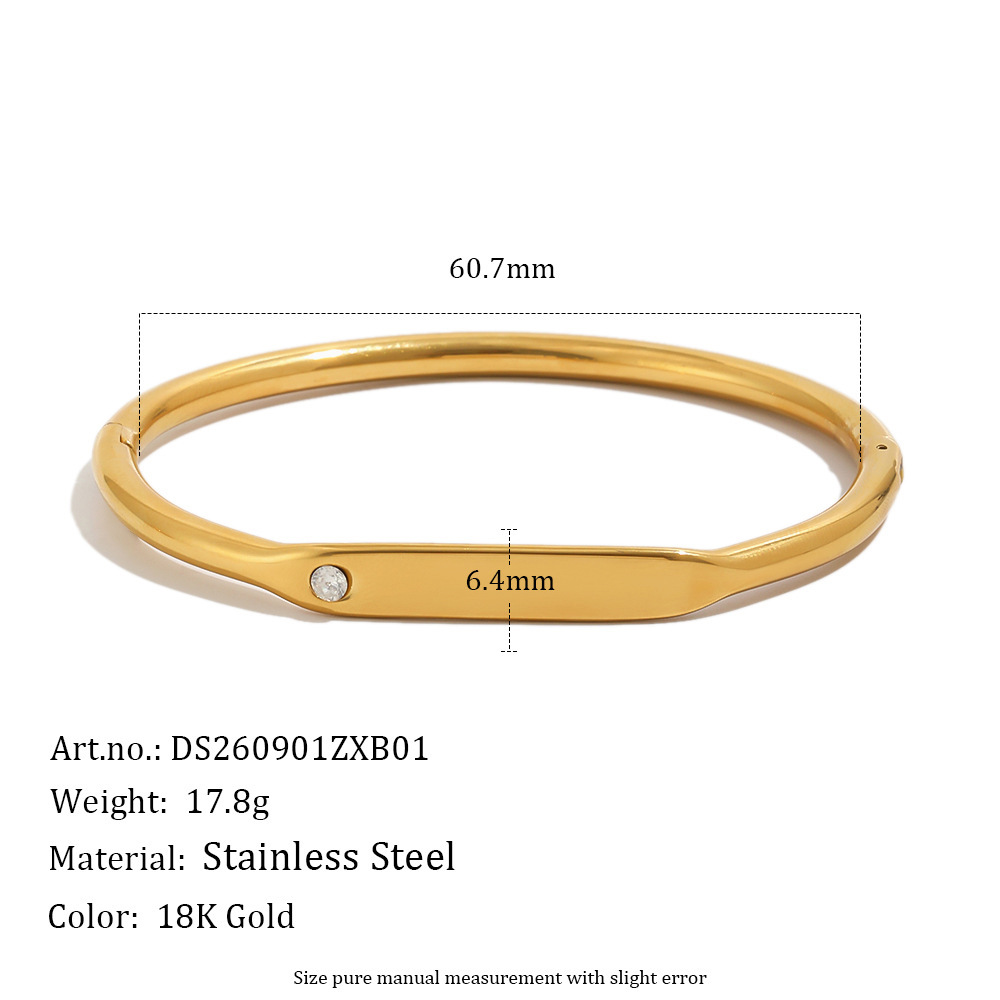 Bracelets Pour Femmes En Acier Inoxydable Massif, Étanches, Couleur Or 