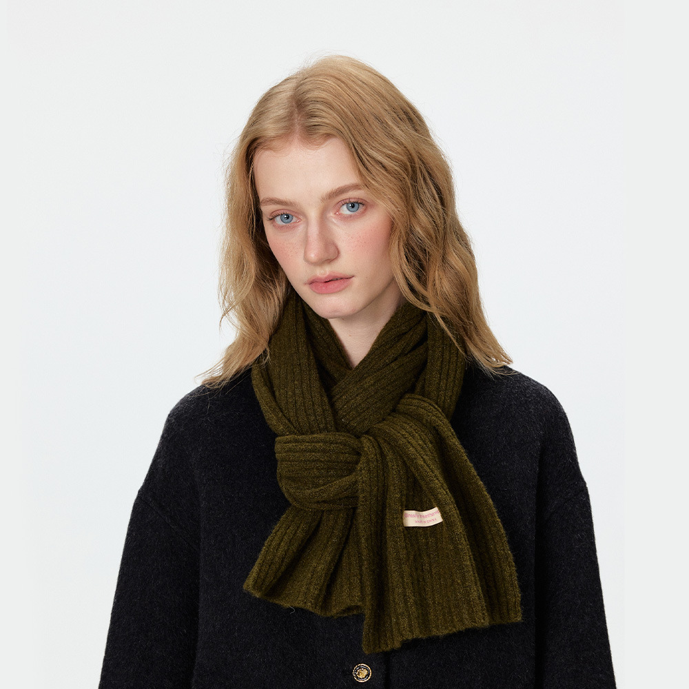 Écharpes D'Hiver Décontractées En Laine Et Polyester, Couleur Unie, De La Série Simple Image3
