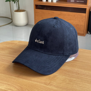 Casquette De Baseball Décontractée En Daim Uni Couleur Lettre De La Série Simple h5