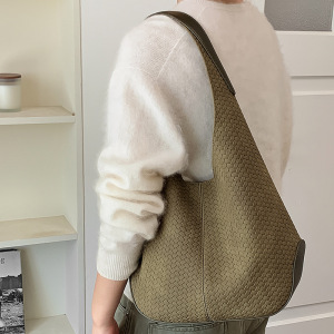 Sacs Bandoulière Femme En Pu Tissé Uni Style Décontracté h5 Image3