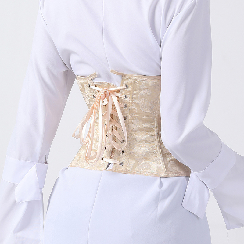 Ceinture Corset En Polyester Uni, Élégante, Ornée D'Un Nœud Floral, De La Série Classique. Image3
