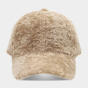 Casquette De Baseball Simple Series Daily Couleur Unie En Imitation Fourrure h5 Image3