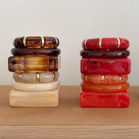 Bracelets Pour Femmes En Résine À Perles Dégradées Ccb