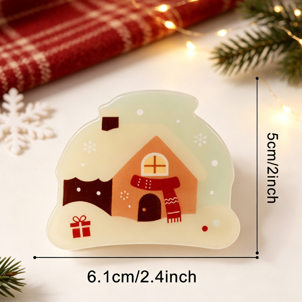 Pinces À Cheveux En Pvc De Noël Mignonnes Et Mignonnes De La Série Simple 