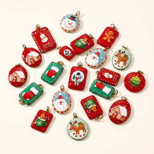 Pendentifs De Noël Classiques À Faire Soi-Même, En Forme D'Ellipse, En Acier Inoxydable Étanche, Couleur Or, Pour Femmes h5 Image3