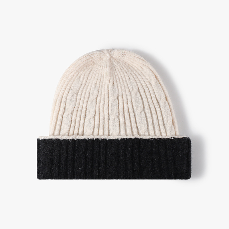 Bonnet En Laine Et Polyester Simple Series Daily De Couleur Mélangée 