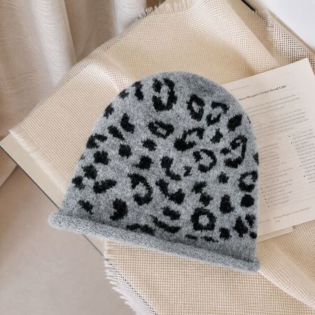 Bonnet En Polyester Imprimé Léopard Rétro De La Série Simple 2