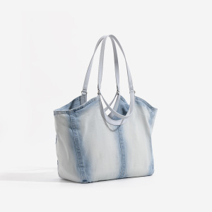 Sacs Fourre-Tout Pour Femmes En Coton, Style Décontracté, Couleur Unie Ou Dégradée h5 Image3