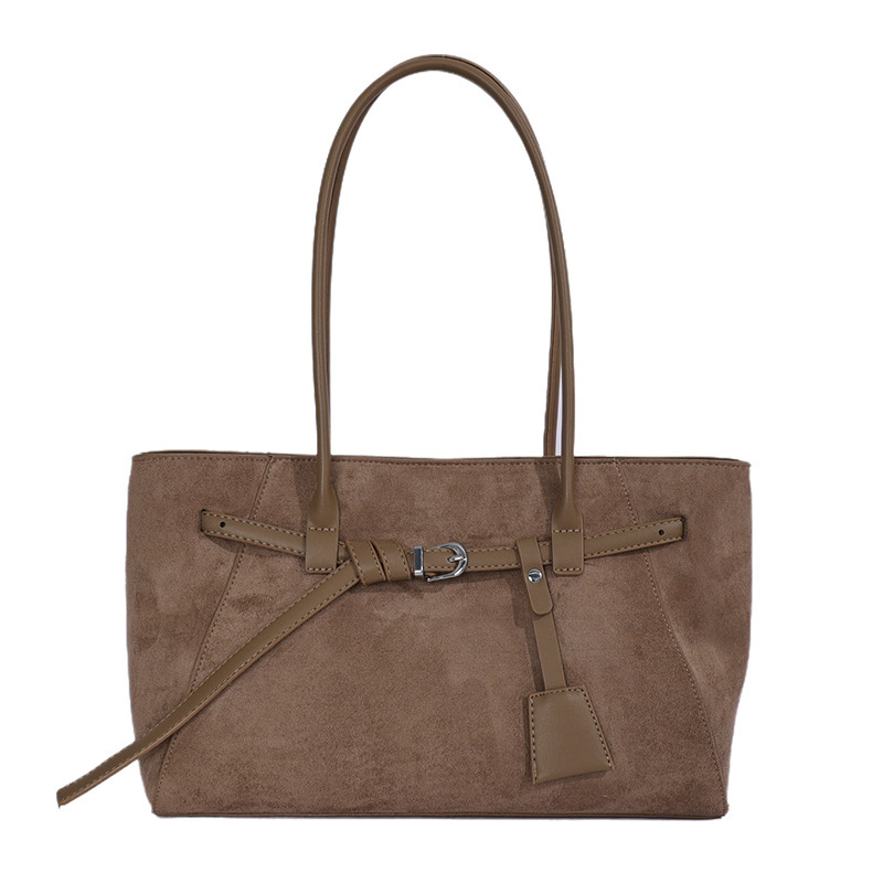 Sac Cabas Femme En Daim Uni Style Old Money 