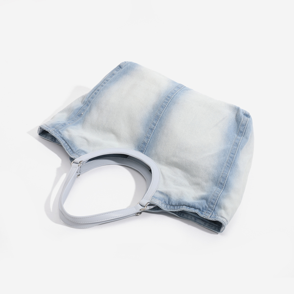 Sacs Fourre-Tout Pour Femmes En Coton, Style Décontracté, Couleur Unie Ou Dégradée Image6