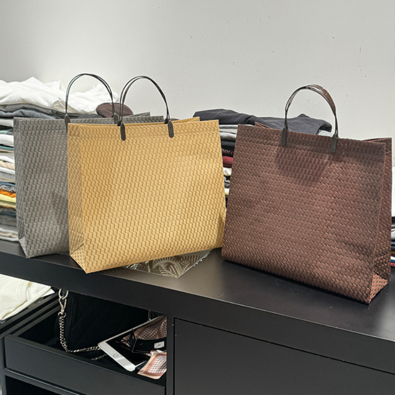 Sacs Cabas Carrés Pour Femmes, Style Minimaliste, Couleur Unie, En Polypropylène. Image4