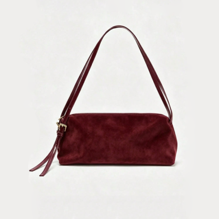 Sacs À Bandoulière Carrés En Daim Uni, Style Minimaliste