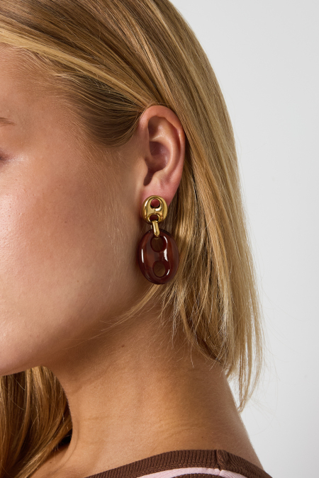 Boucles D'Oreilles Pendantes En Acrylique, Forme Géométrique, Collection Simple Et Décontractée Pour Femmes 2