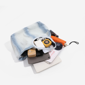 Sacs Fourre-Tout Pour Femmes En Coton, Style Décontracté, Couleur Unie Ou Dégradée h5 Image5