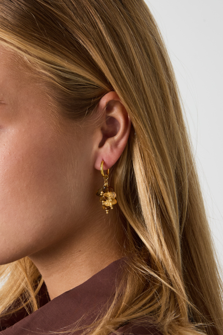 Boucles D'Oreilles En Perles D'Acier Inoxydable, Style Simple Et Quotidien, Collection Bijoux Pour Femmes 2