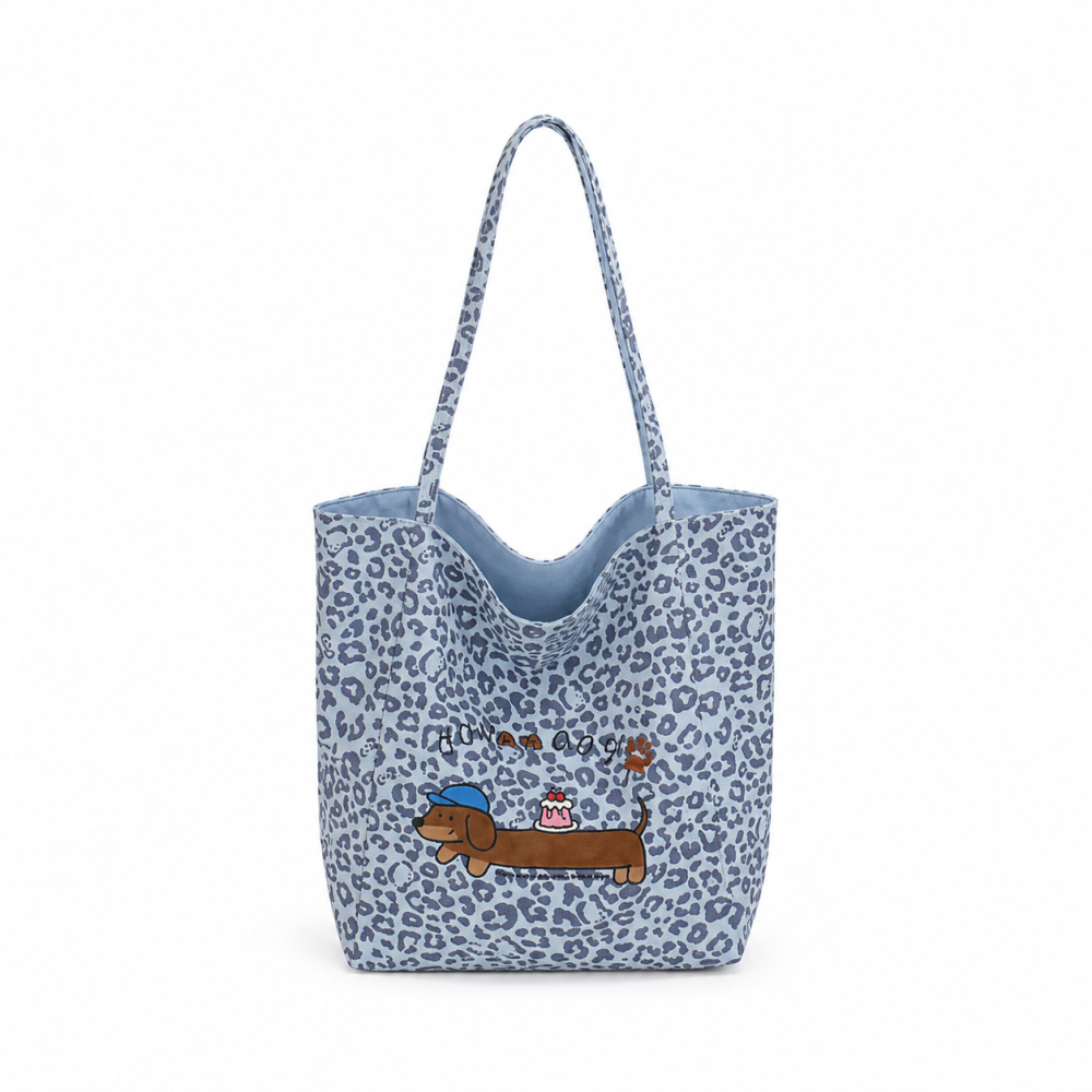 Sacs À Bandoulière Carrés Pour Femmes, Style Décontracté, Imprimé Léopard Uni, Motif Teckel, En Polyester. 