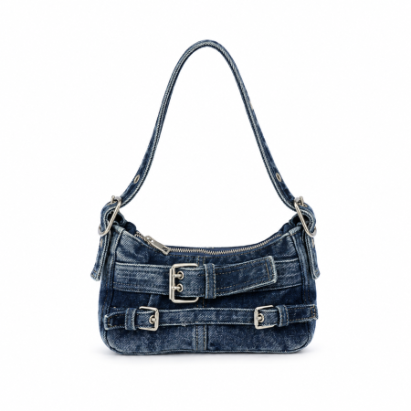 Sacs Bandoulière Femme Style Streetwear Avec Détails Métalliques Et Tissu Uni