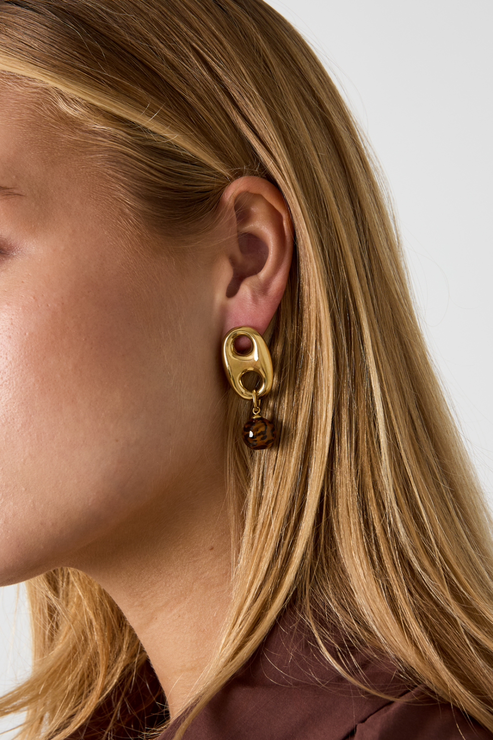 Boucles D'Oreilles Pendantes En Acier Inoxydable, Style Goutte, Collection Simple Pour Le Quotidien, Bijoux Pour Femmes Image2