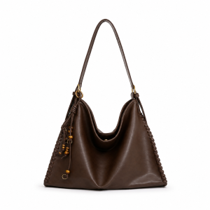 Sacs À Bandoulière Carrés Pour Femmes, Style Décontracté, Avec Détails Métalliques, Couleur Unie Et Pompon, En Pu Tissé. h5 