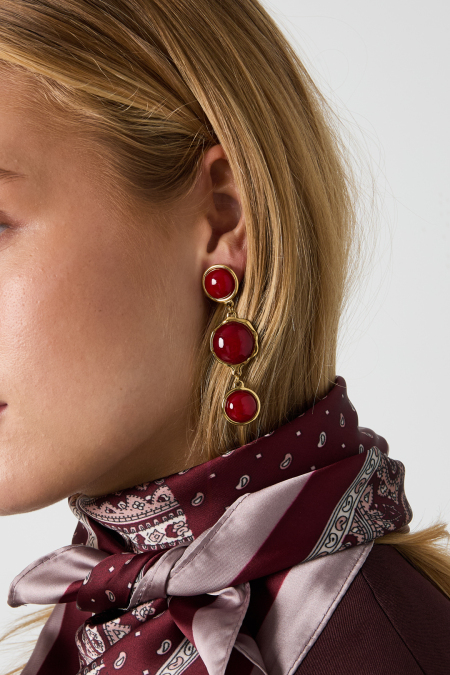 Boucles D'Oreilles Pendantes En Acier Inoxydable, Style Cercle, Élégantes Et Luxueuses, Collection Pour Femmes, Parfaites Pour Les Fêtes Et Les Réunions. 2