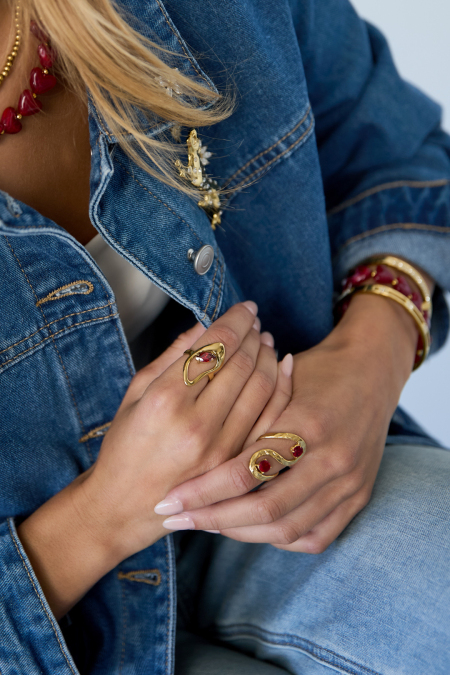 Bague Minimaliste En Acier Inoxydable, Forme Irrégulière, Collection Simple Et Décontractée Pour Femmes 2