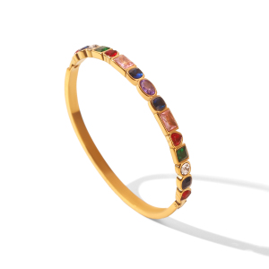 Bracelets Pour Femmes En Acier Inoxydable Imperméable Couleur Or Avec Zircon, Collection De Luxe h5 